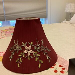 Embroidered lamp shade